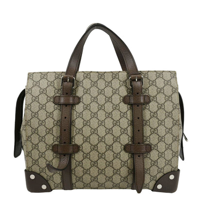 GUCCI Small GG Supreme Canvas Tote Bag Beige 643814