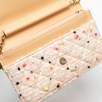 Chanel 19s Wallet On Chain/O Mini Bag Tweed Multicolour L