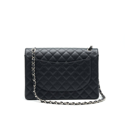 CHANEL CAVIER CLASSIC MAXI DOUBLE FLAP BAG BLACK