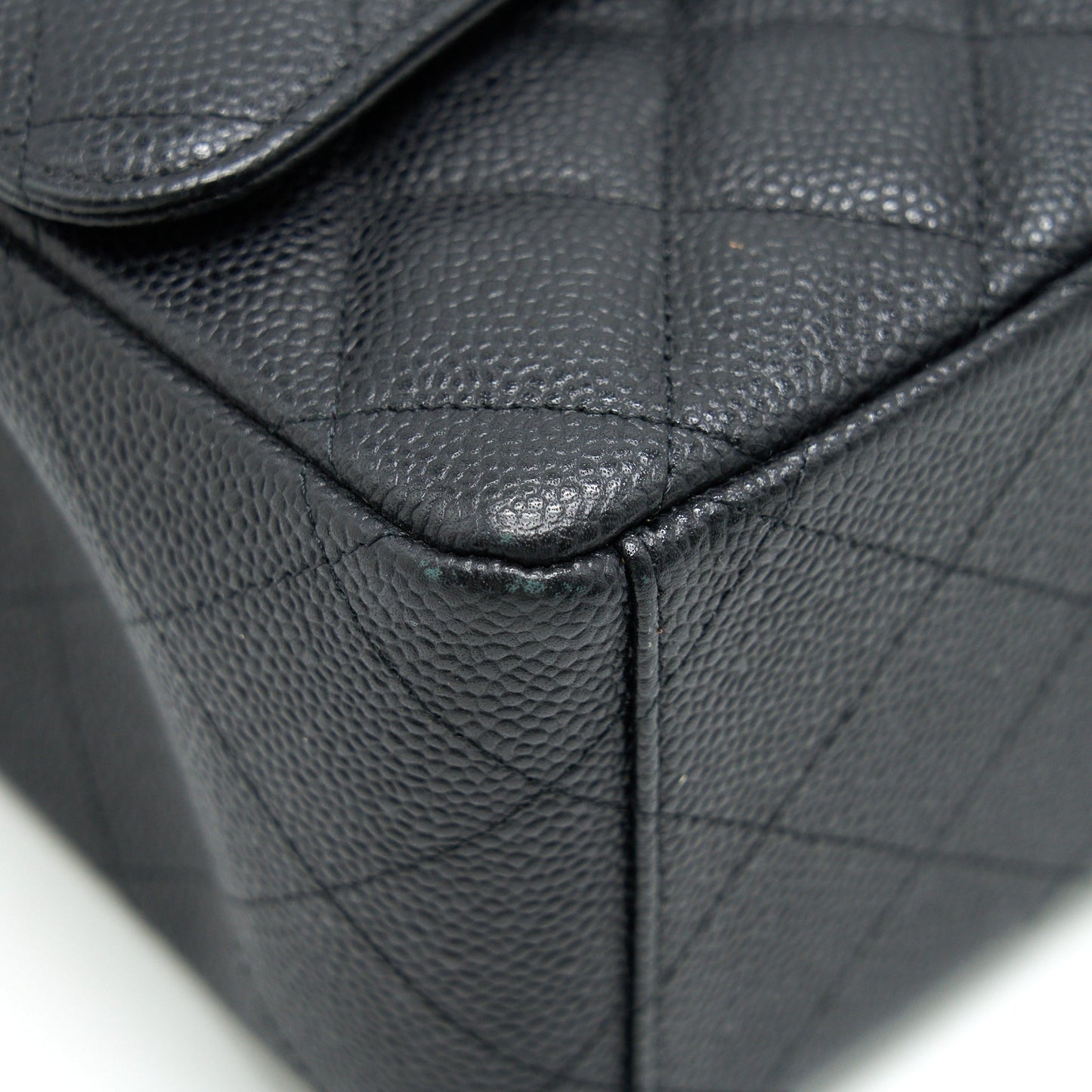 CHANEL CAVIER CLASSIC MAXI DOUBLE FLAP BAG BLACK