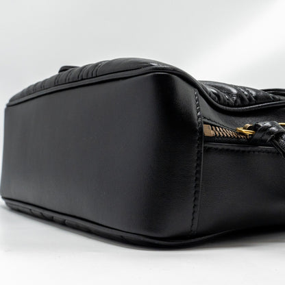 Gucci GG Marmont Zip Around Top handle camera bag calfskin black