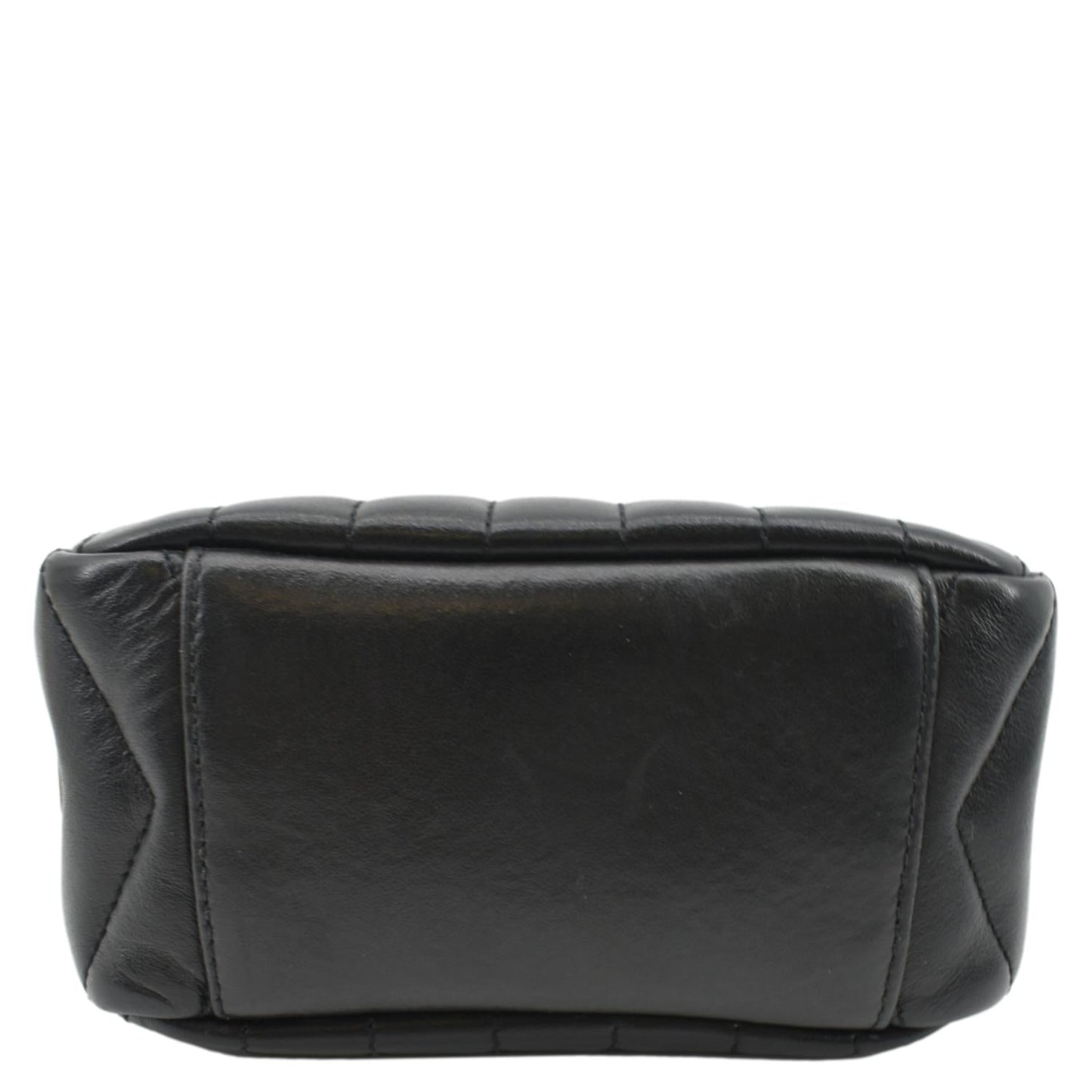 YVES SAINT LAURENT Y Mini Quilted Calfskin Leather Camera Bag Black