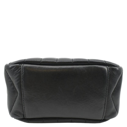 YVES SAINT LAURENT Y Mini Quilted Calfskin Leather Camera Bag Black