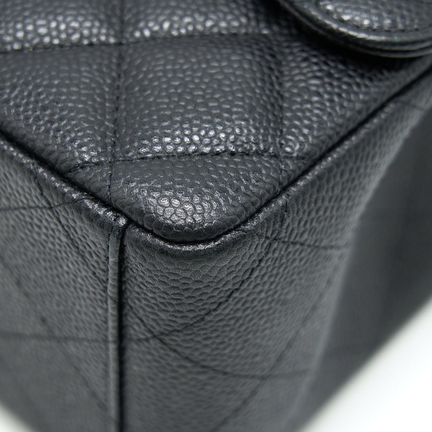 CHANEL CAVIER CLASSIC MAXI DOUBLE FLAP BAG BLACK