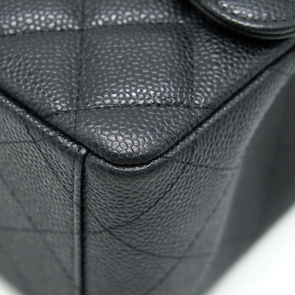 CHANEL CAVIER CLASSIC MAXI DOUBLE FLAP BAG BLACK