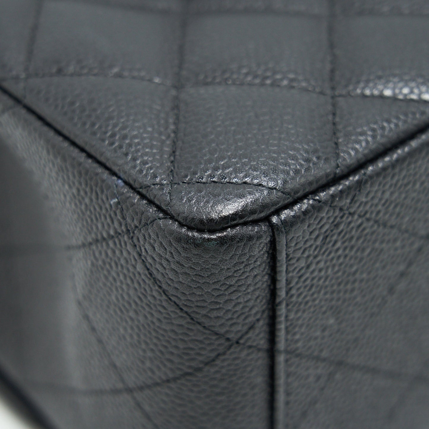 CHANEL CAVIER CLASSIC MAXI DOUBLE FLAP BAG BLACK