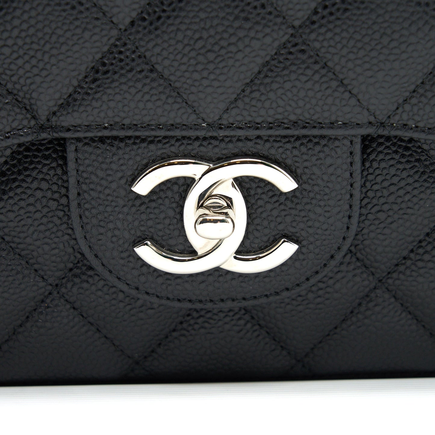 CHANEL CAVIER CLASSIC MAXI DOUBLE FLAP BAG BLACK