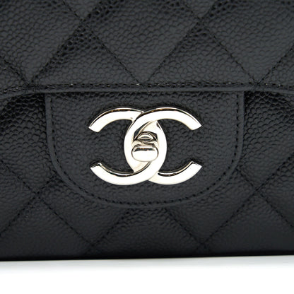 CHANEL CAVIER CLASSIC MAXI DOUBLE FLAP BAG BLACK