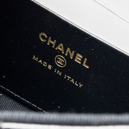 Chanel 24S Mini 31 Clutch Shiny lambskin Black L (Microchip)