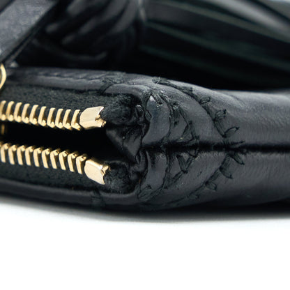 Chanel Quilted Pouch with Tassel Black L