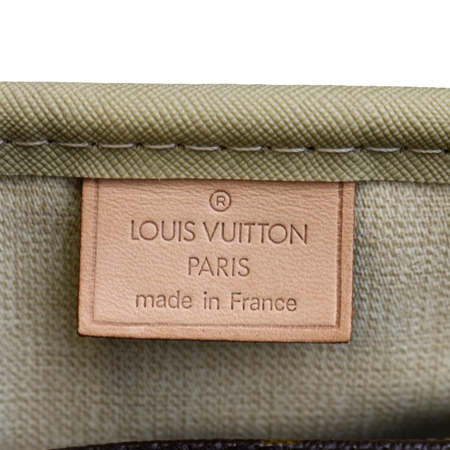 LOUIS VUITTON Deauville Boston Monogram Canvas Satchel Bag Brown