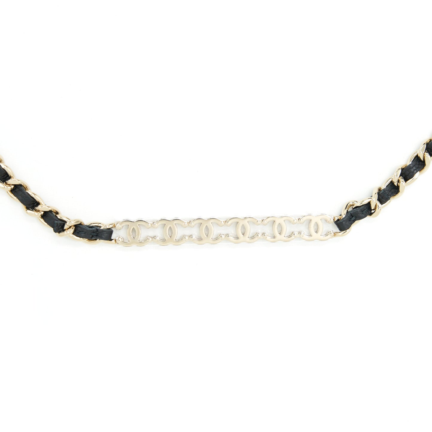 Chanel 22P Long Vanity With Logo Chain Caviar Black L