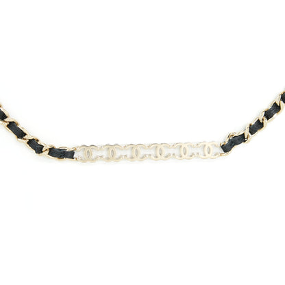 Chanel 22P Long Vanity With Logo Chain Caviar Black L