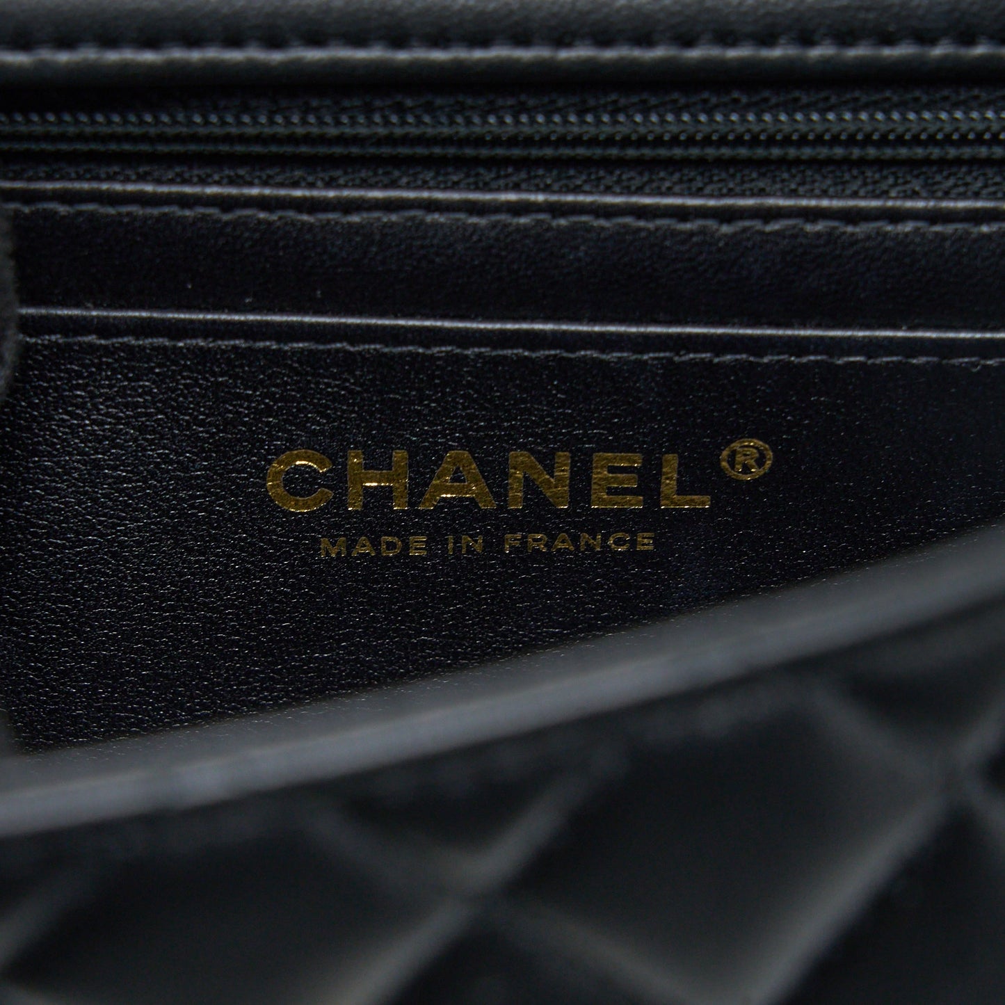 Chanel Top Handle Mini Rectangular Flap Bag Lambskin Black L (Microchip)