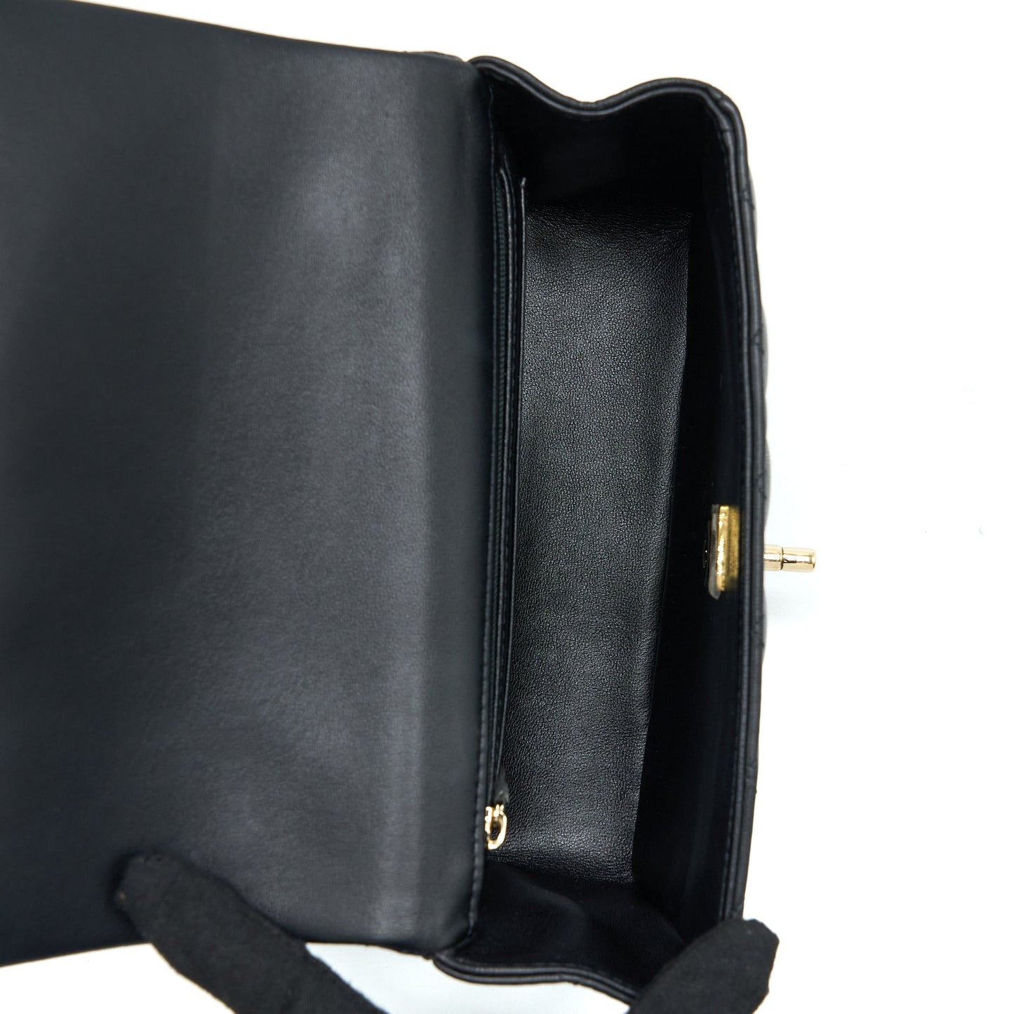 Chanel Top Handle Mini Rectangular Flap Bag Lambskin Black L (Microchip)