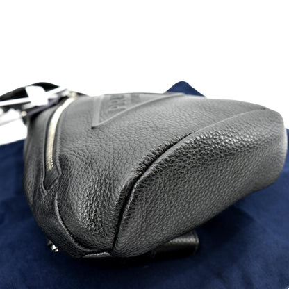 PRADA Triangle Sling Leather Shoulder Bag Black