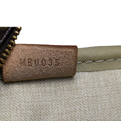 LOUIS VUITTON Deauville Boston Monogram Canvas Satchel Bag Brown