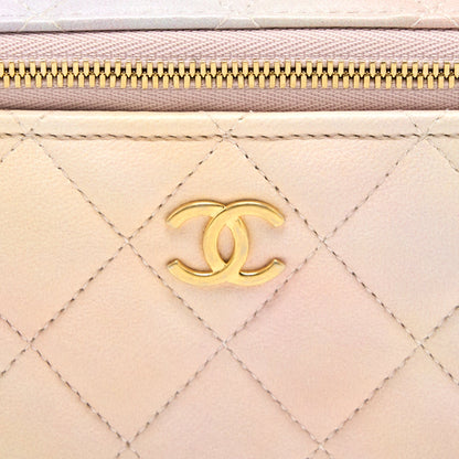 Chanel 22p Top Handle Long Vanity Case Lambskin Multicolour