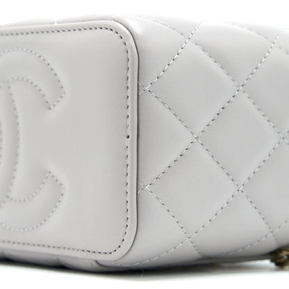Chanel 22B Pearl Crush Long Vanity with Chain Lambskin Grey