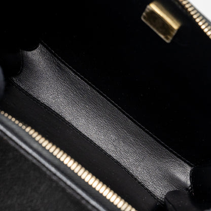 Chanel Letter top Handle Small vanity case caviar Black Brushed (microchip)