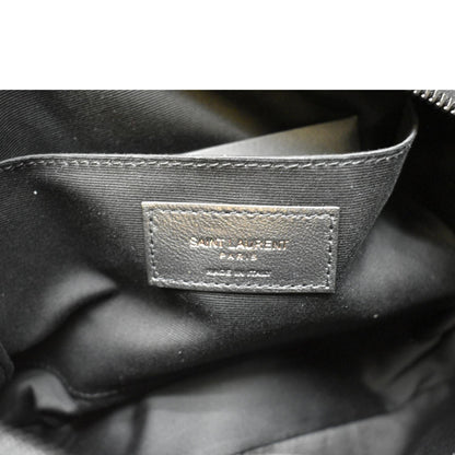 YVES SAINT LAURENT Lou Chevron Leather Camera Crossbody Bag Black