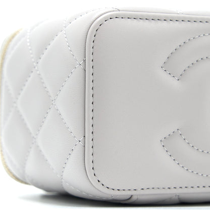 Chanel 22B Pearl Crush Long Vanity with Chain Lambskin Grey