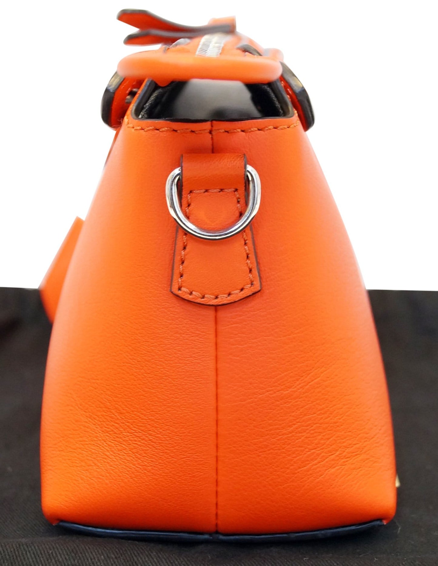 FENDI Orange Leather By the Way Mini Shoulder Crossbody Bag