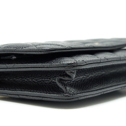 Chanel Classic Wallet On Chain Caviar Black