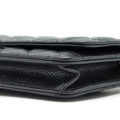 Chanel Classic Wallet On Chain Caviar Black