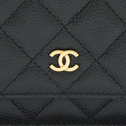 Chanel Classic Wallet On Chain Caviar Black