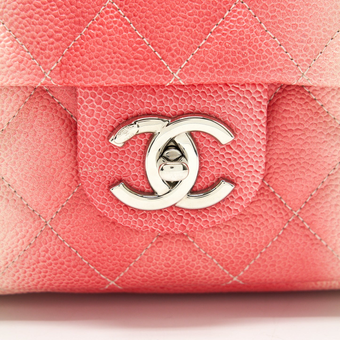 CHANEL Multi Color Caviar Large Flap Bag with