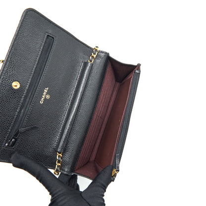 Chanel Classic Wallet On Chain Caviar Black