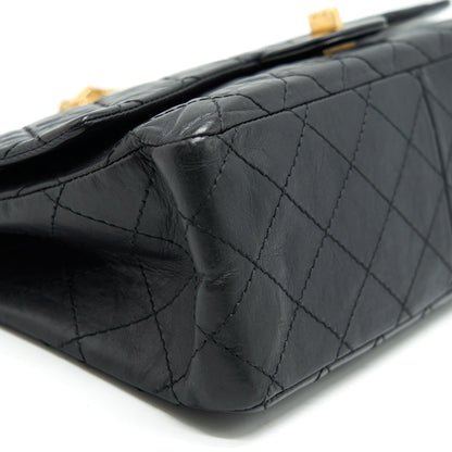 CHANEL 2.55 226 Reissue Flap Bag Aged Calfskin in Black