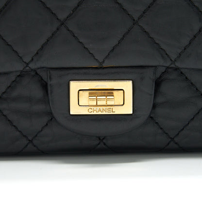 CHANEL 2.55 226 Reissue Flap Bag Aged Calfskin in Black