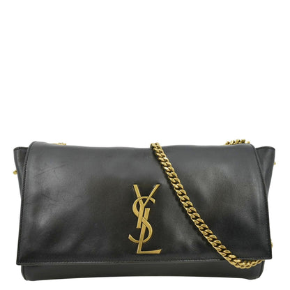 YVES SAINT LAURENT Kate Reversible Medium Leather Crossbody Bag Black