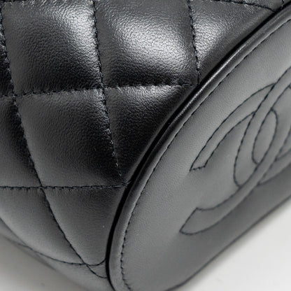 CHANEL Afternoon Tea Top Handle Vanity Case With Chain Lambskin Black  (Microchip)