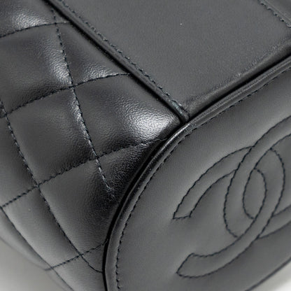 CHANEL Afternoon Tea Top Handle Vanity Case With Chain Lambskin Black  (Microchip)