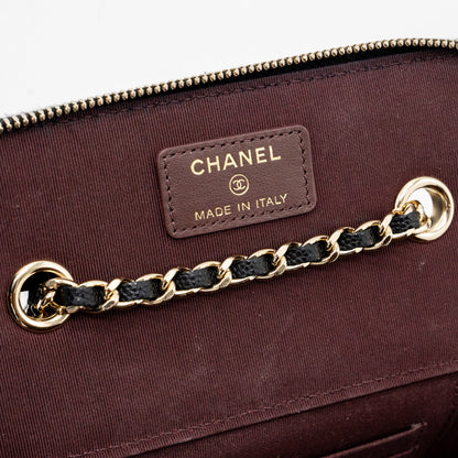 Chanel Long Vanity Case Caviar Black L