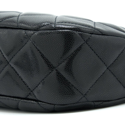 Chanel 22A Twist Your Buttons Hobo Shoulder Bag Caviar Black