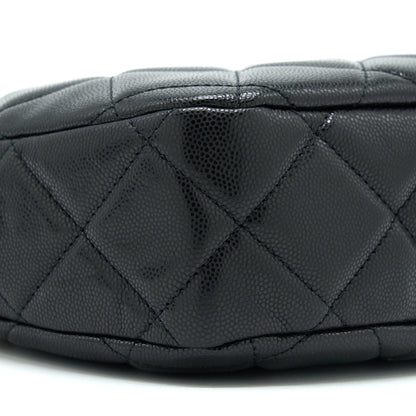 Chanel 22A Twist Your Buttons Hobo Shoulder Bag Caviar Black
