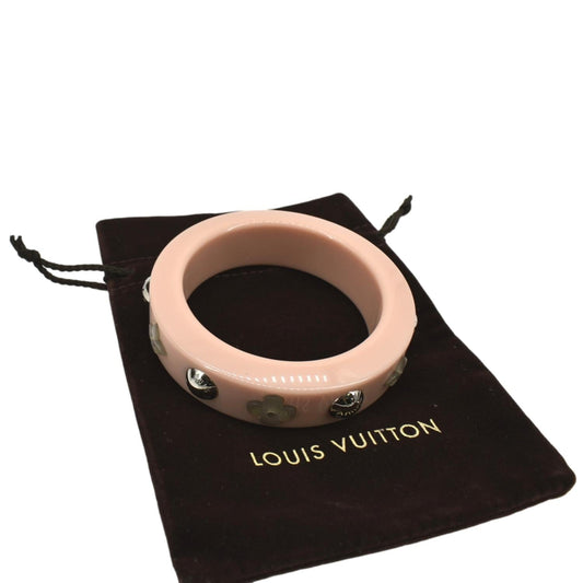 LOUIS VUITTON Monogram Flower Light Pink Bangle Bracelet