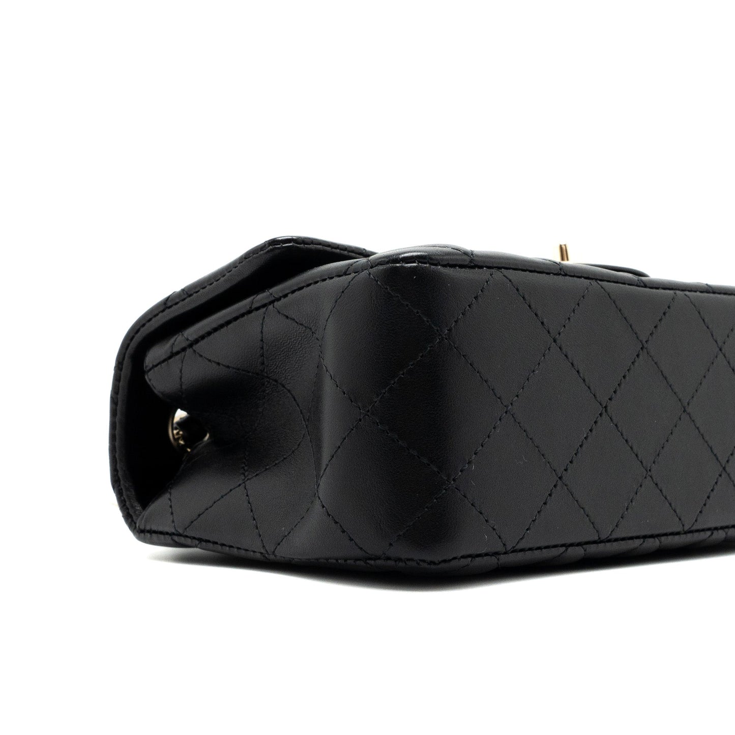 Chanel Mini Rectangular Flap Bag Lambskin Black L (Microchip)
