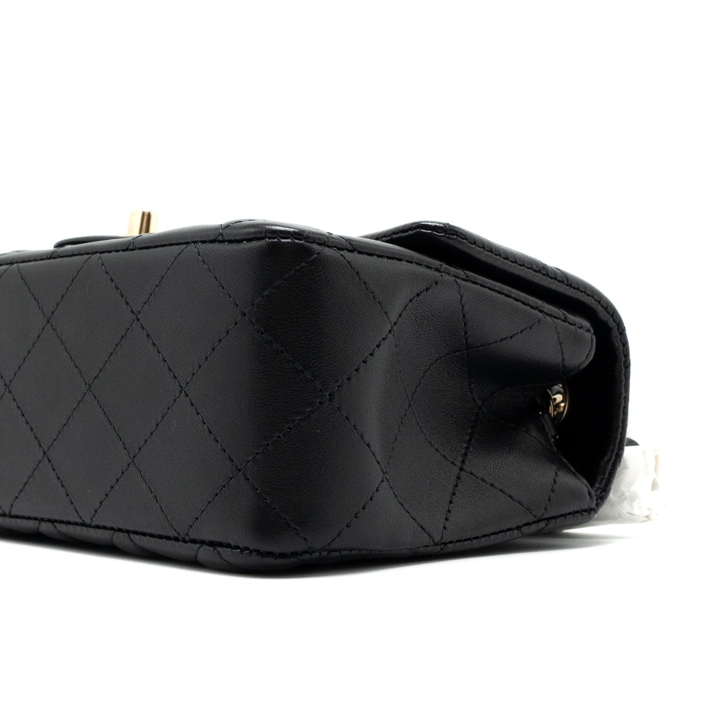 Chanel Mini Rectangular Flap Bag Lambskin Black L (Microchip)