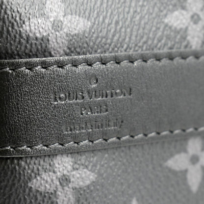 LOUIS VUITTON Keepall 50 Bandouliere Monogram Eclipse Travel Bag Black