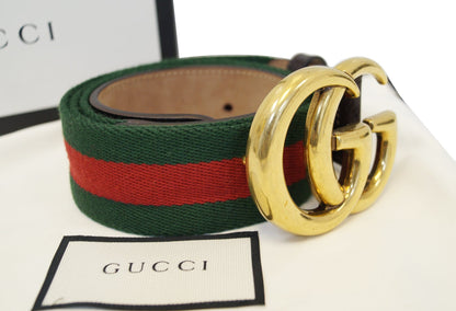 GUCCI Web Belt with Double G buckle 409416