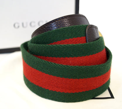 GUCCI Web Belt with Double G buckle 409416
