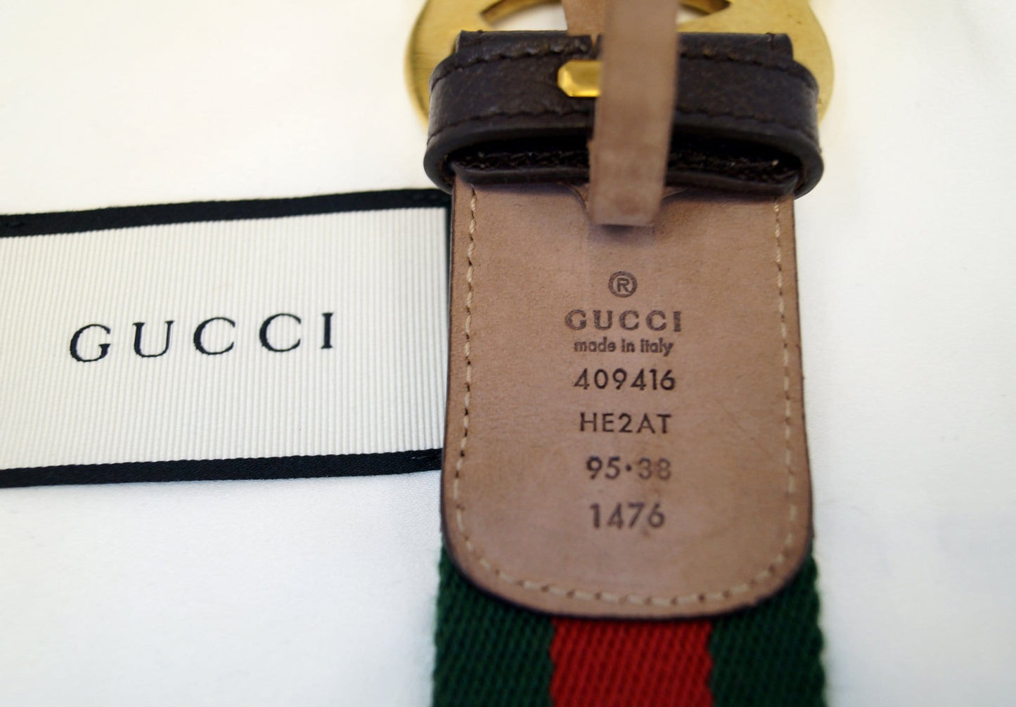 GUCCI Web Belt with Double G buckle 409416