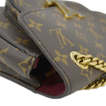 LOUIS VUITTON Passy NM Monogram Canvas Shoulder Bag Brown