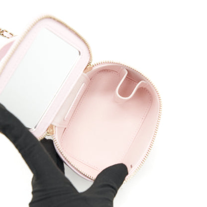 Chanel 22p mini vanity case lambskin pink