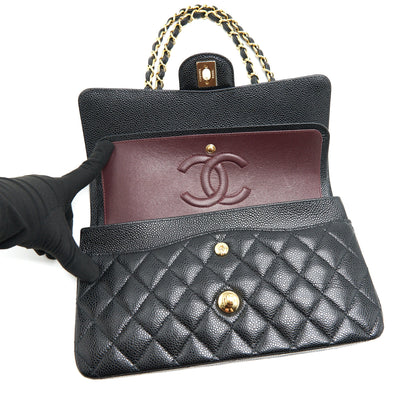 Chanel Medium Classic Double Flap 25cm Caviar Black